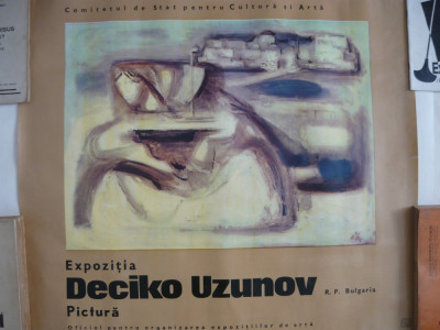 AFIS - EXPOZITIA DECIKO UZUNOV ( pictura) - SALA DALLES - 1970 foto