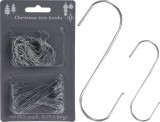 Carlige pentru globuri si decoratiuni de Craciun, set 150 bucati