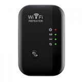 Amplificator WiFi BiXXBi 300Mbps, 2.4GHz, Extender Semnal, Slot LAN, Negru, 802.11n, Securitate WPA2