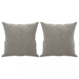 Cumpara ieftin Perne decorative, 2 buc., gri deschis, 40x40 cm, catifea