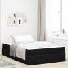 VidaXL Cadru de pat cu saltea cu depozitare Negru 120 x 200 cm Catifea 3399554