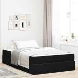 vidaXL Cadru de pat cu saltea cu depozitare Negru 120 x 200 cm Catifea