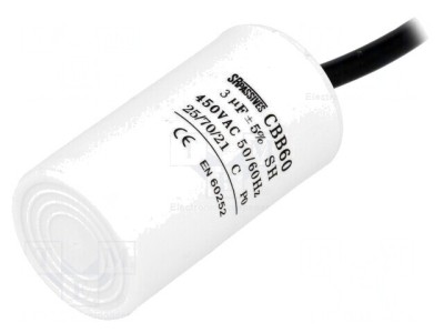 Condensator pentru Motoare 3uF 450V &amp;Oslash;35x60mm foto