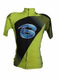 Tricou Ciclism Barbati Verde/Negru MXBEL005 Poliamida Elastan