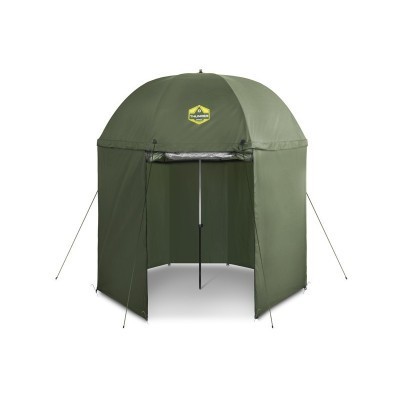 Umbrelă/shelter cu perete lateral Delphin Thunder Fullwall, diametru 250 cm, husa transport, cuie si corzi fixare foto