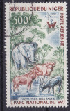 DB1 Fauna Africana Elefant Niger 1960 1 v. uzata, Stampilat