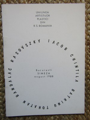 CATALOG EXPOZITIE IOANA BATRINU / ANDREI CHINTILA / VLADIMIR IACOB ... foto