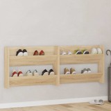 vidaXL Pantofare de perete, 2 buc., stejar sonoma, 80x18x60 cm, PAL