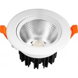 Spot LED Techstar&reg; THD, Alb, Putere 10W, Culoare Lumina 4000K, CRI 80+, Gol 10.5cm x 6.5cm, Radiator Aluminiu