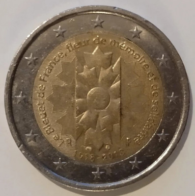 Moneda Franta - 2 Euro 2018 - Bleuet foto