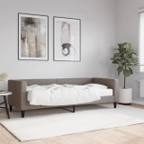 VidaXL Pat de zi cu saltea, gri taupe, 80x200 cm, textil 3196558