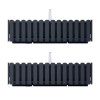Set 2 jardiniere decorative cu suport metalic, sistem irigare,​​​​​​​ antracit, 58x18x16.2 cm, Boardee Fencycase W, Prosperplast