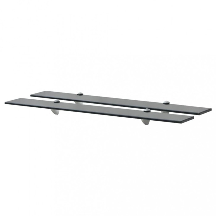 vidaXL Rafturi suspendate, 2 buc., 80 x 20 cm, sticlă, 8 mm 3051531