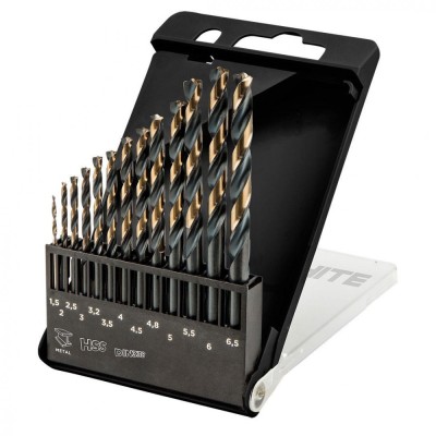 Burghiu metal HSS-CNC, 124&amp;deg;, tip Pro-Tec, 1,5 - 6,5 mm, set 13 buc. 55H088 foto