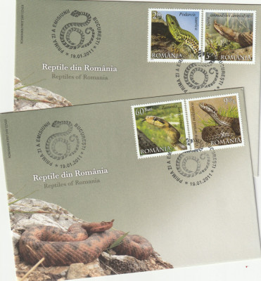 Romania 2011-FDC-Reptile din Romania foto