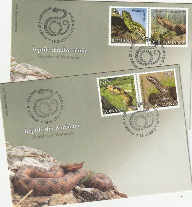 Romania 2011-FDC-Reptile din Romania