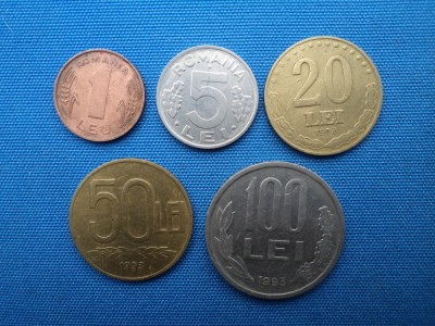 LOT 1993 (1,5,20,50,100 LEI) foto