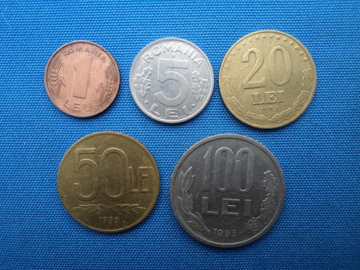 LOT 1993 (1,5,20,50,100 LEI)