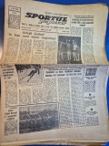 ziarul sportul popular 5 martie 1966 - articol si foto echipa de fotbal stiinta timisoara