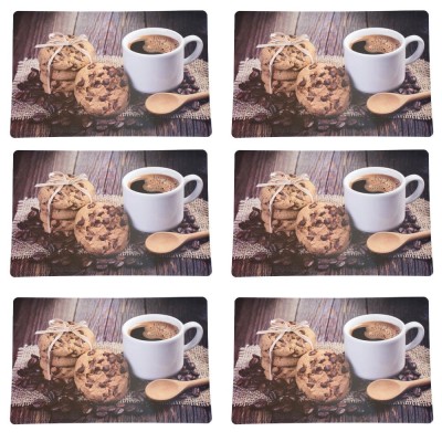 Set suport farfurie pentru servirea mesei, model Pufo Perfect Coffee, 6 bucati foto