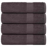 VidaXL Prosoape de baie 4 buc Antracit 100x150 cm 360 g/m&sup2; 100% bumbac
