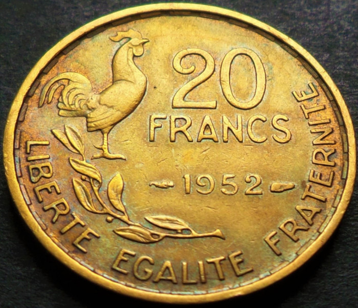 Moneda istorica 20 FRANCI - FRANTA, anul 1952 * cod 4406