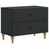 vidaXL Dulap de noapte Negru 62 x 34,5 x 48 cm Lemn prelucrat 894086