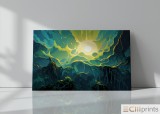 Tablou &bdquo;Cosmic Radiance&rdquo; - Print Digital - P&acirc;nză Bumbac 100% pe Șasiu din lemn