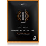 KORIKA Korean Heritage Jeju Mandarin &amp; Vitamin B-C-E Complex Skin Illuminating Sheet Mask mască textilă iluminatoare 25 g