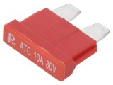 Siguranţă auto 10A 80VDC 19mm cupru cositorit
