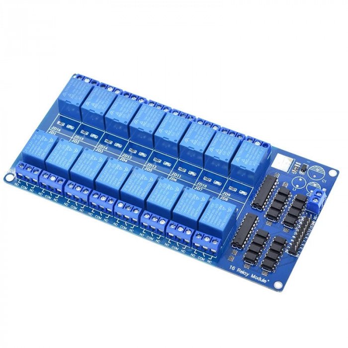 Modul releu cu 16 canale 5V cu izolator optic pentru Arduino