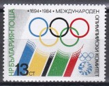 Bulgaria 1984 - A 90-a aniversare a Comitetului Olimpic Internațional (CIO), MNH, Nestampilat