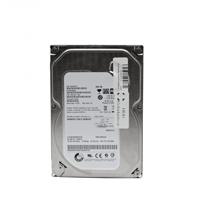 Hard disk 500GB refurbished SafetyGuard Surveillance