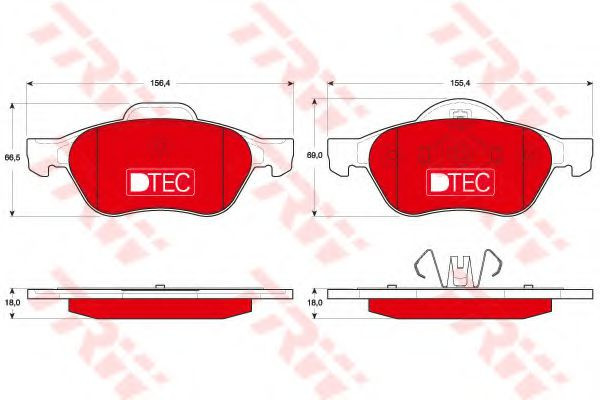 Set placute frana,frana disc RENAULT MEGANE II (BM0/1, CM0/1) (2002 - 2011) TRW GDB1687DTE