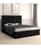 Pat Ven03 Negru+ Saltea Lux Ortopedica 160x200cm