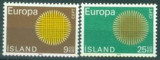 Islanda 1970 - Europa-cept 2v.neuzat,perfecta stare(z), Nestampilat