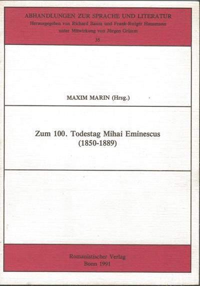 Zum 100. Todestag Mihai Eminescus