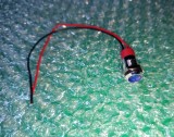 Indicator luminos metalic LED albastru 10mm