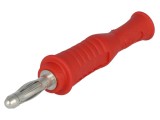 Conector banană 4mm roşu 36A 30VAC 60VDC neizolat