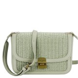 Cumpara ieftin Geanta verde deschis crossbody cu model impletit CM7497 15