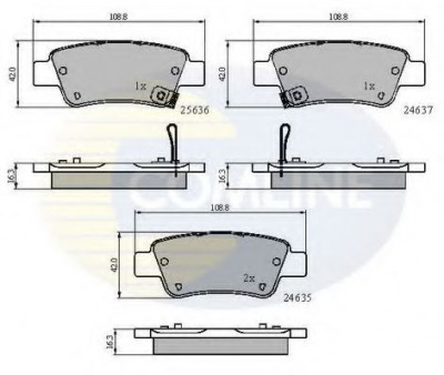 Set placute frana,frana disc HONDA CR-V III (RE) (2006 - 2012) COMLINE CBP31674 foto