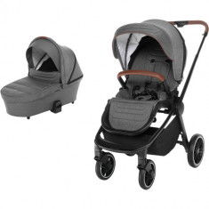 Carucior 2 in 1 Zopa cu Parte Sport si Landou Move Iron Grey Black foto