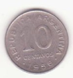 Argentina 10 centavos 1956 - JOSE DE SAN MARTIN