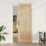 Ușa glisantă cu set de accesorii 83x232 cm din lemn masiv de pin