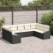 vidaXL Set de canapele pentru grădină 9 pcs Negru Rattan poli 3346877