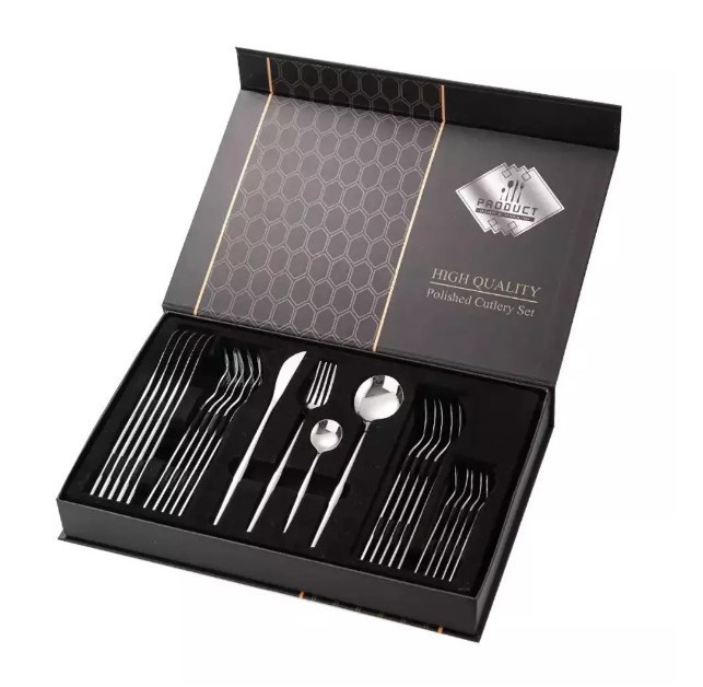 Set 24 tacamuri portungheze, Royal Inox, Argintiu