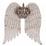 Set aripi din polystein cu o decoratiune cu coroana CW220