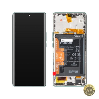 Display cu Touchscreen Honor Magic5 Lite cu Rama si Acumulator Verde (Emerald Green) Service Pack 0235AEMX foto