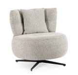Cumpara ieftin Fotoliu otel negru textil gri Gonnie 80x93.5x96.5 cm