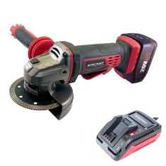 Polizor unghiular, flex, cu acumulator 2 Ah, incarcator 20V Li-ion,&nbsp;115 mm, Worcraft GartenVIP DiyLine